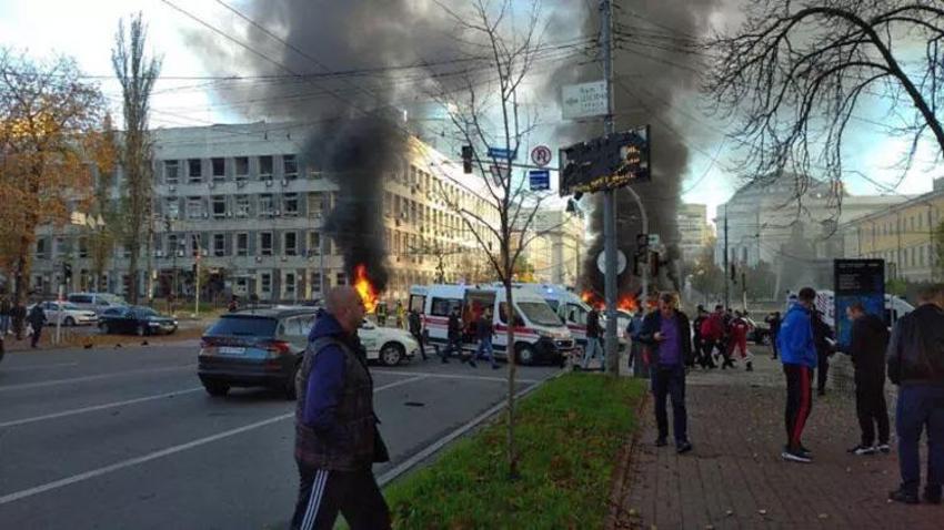 Ukrayna'nın başkenti Kiev'de peş peşe patlamalar! 8 ölü 24 yaralı...