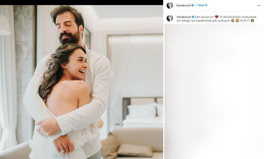 Hande Soral: Hayatımızda yıl dönümümüzü unutturacak biri olduğu için mutluyum