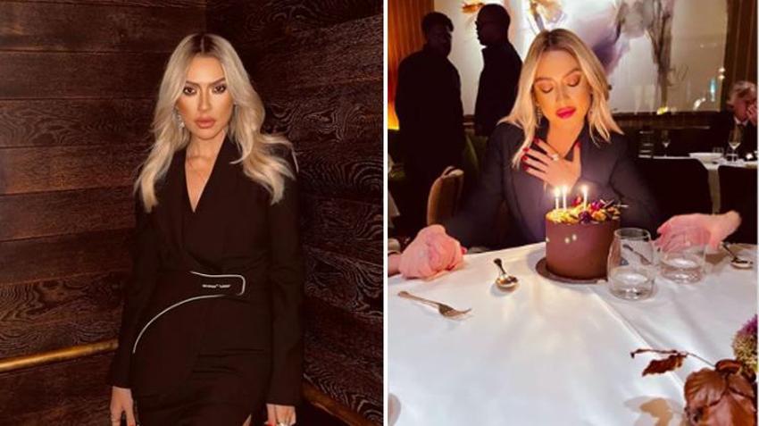Hadise'ye erken doğum günü sürprizi! Siyahlar içinde dikkat çekti