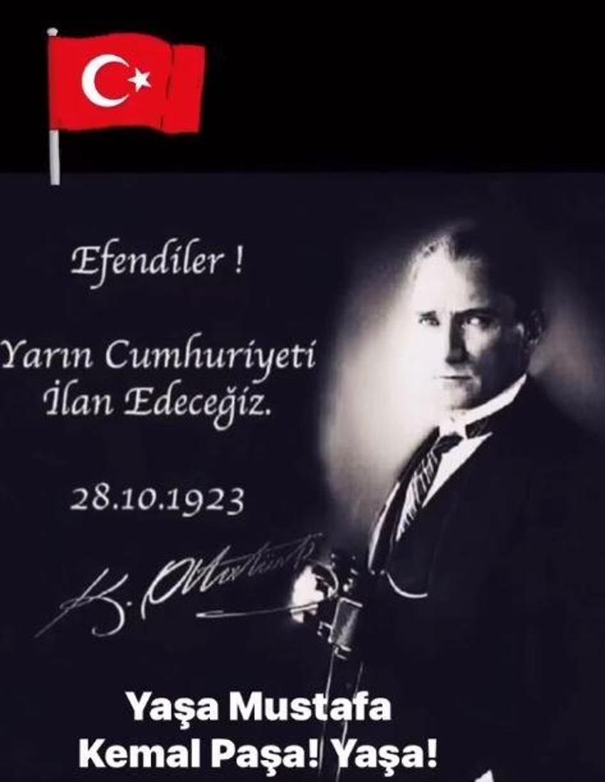 Ünlülerin 29 Ekim Cumhuriyet Bayramı paylaşımları