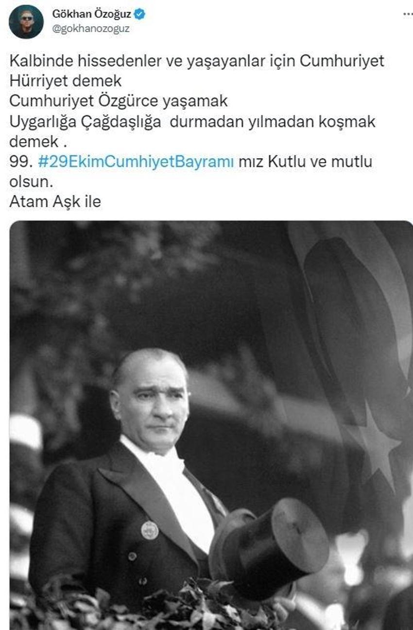 Ünlülerin 29 Ekim Cumhuriyet Bayramı paylaşımları