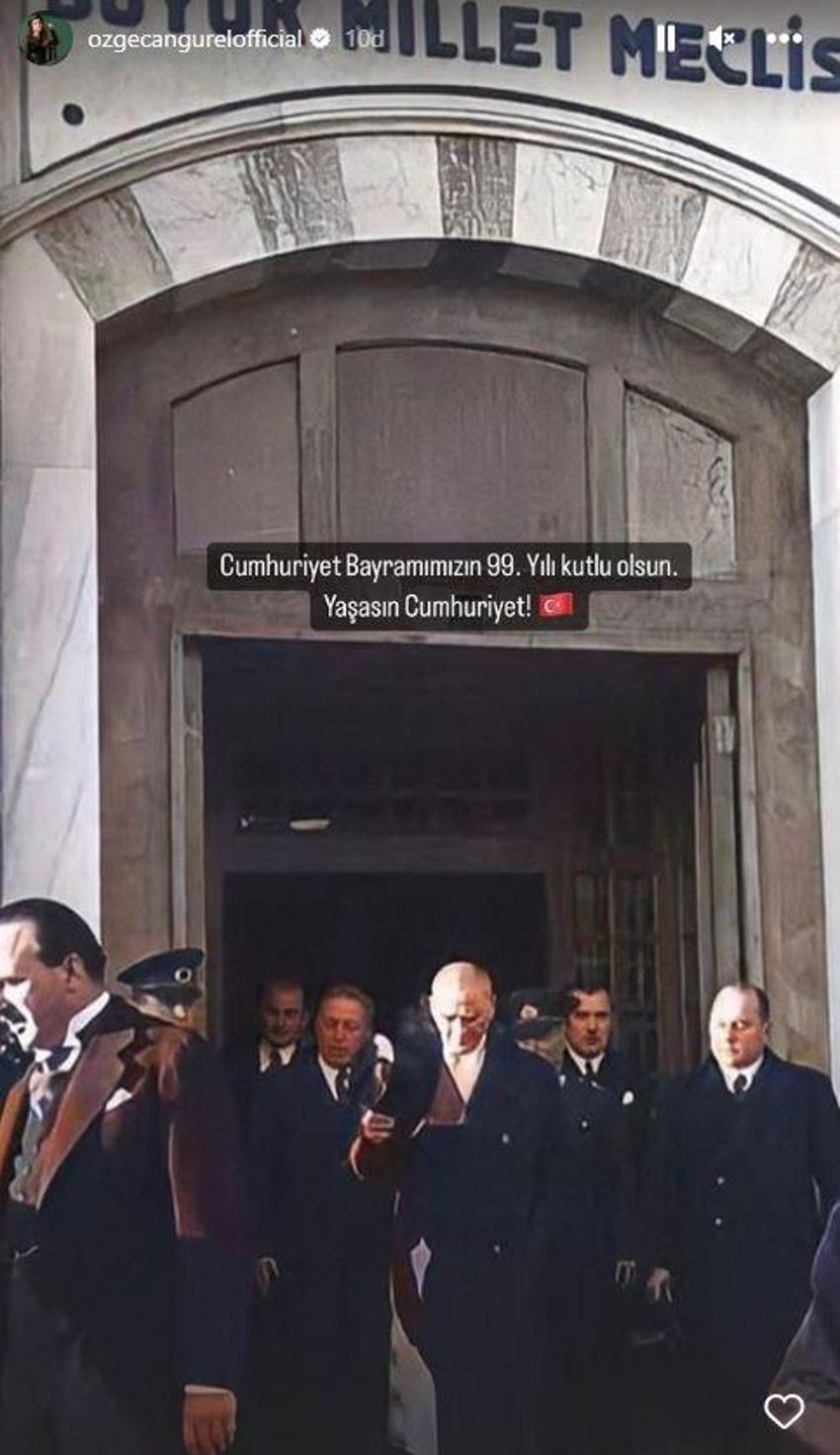 Ünlülerin 29 Ekim Cumhuriyet Bayramı paylaşımları