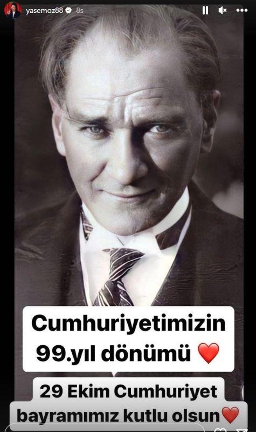 Ünlülerin 29 Ekim Cumhuriyet Bayramı paylaşımları
