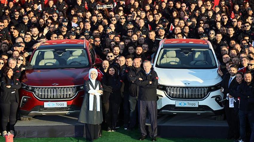 Togg banttan indi! Cumhurbaşkanı Erdoğan'dan ilk mesaj: Tekerine taş değmesin