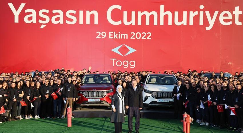 Togg banttan indi! Cumhurbaşkanı Erdoğan'dan ilk mesaj: Tekerine taş değmesin