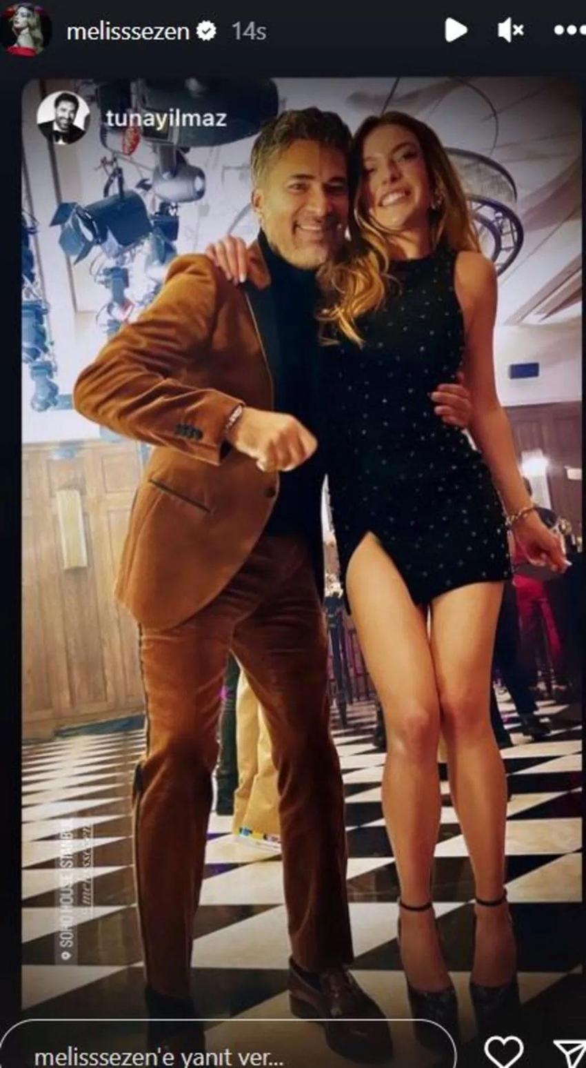 Oyuncu Melis Sezen süper mini elbisesiyle olay oldu!
