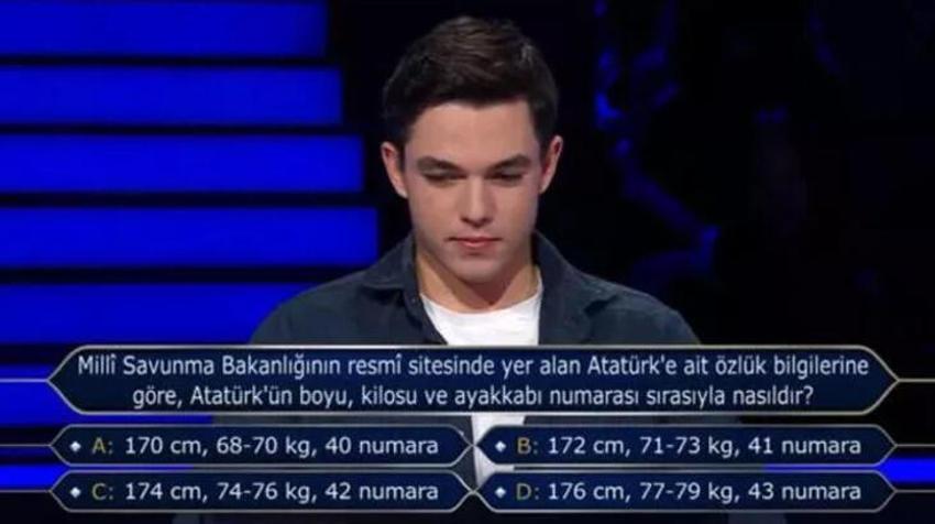 Kim Milyoner Olmak İster'de 1 milyonluk soru açıldı!