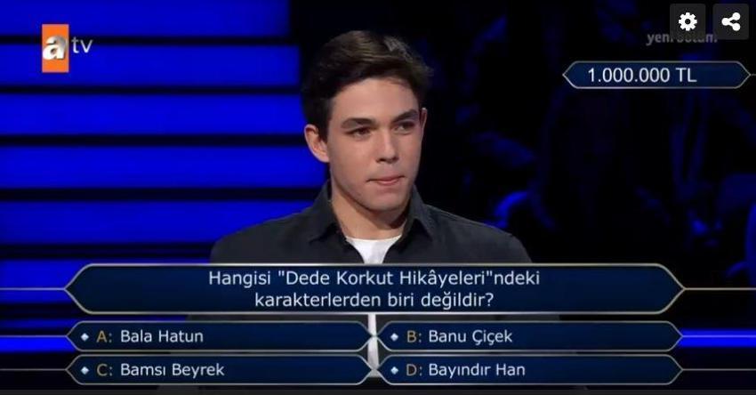 Kim Milyoner Olmak İster'de 1 milyonluk soru açıldı!