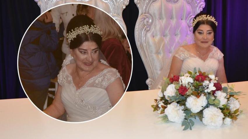 Damatsız düğün! 62 yaşında hayaline kavuştu
