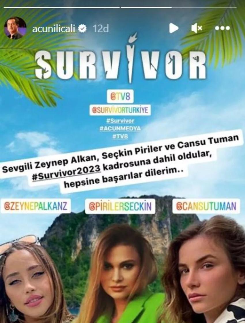 Acun Ilıcalı bombayı patlattı! Survivor kadrosunda bomba isimler...