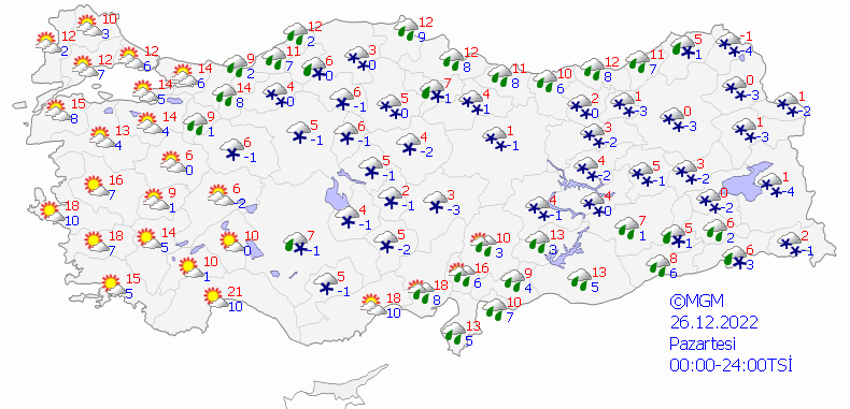 38 ilde şiddetli kar yağışı için gün verildi! Meteoroloji son dakika açıkladı, hava buz kesecek