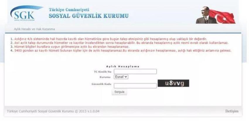  2023 Emekli maaşı hesaplama tablosu! SGK 4A, 4B, 4C uyg.sgk.gov.tr SSK Bağkur bugün emekli olsam ne kadar emekli maaşı alırım, emekli maaşı nasıl hesaplanır? 