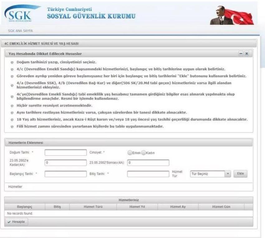 Emekli maaşı hesaplama 2023 (uyg.sgk.gov.tr) SGK robotu ile 4A, 4B, 4C emekli maaşı nasıl hesaplanır, emekli maaşı ne kadar alırım? Emekli maaşı hesaplama tablosu