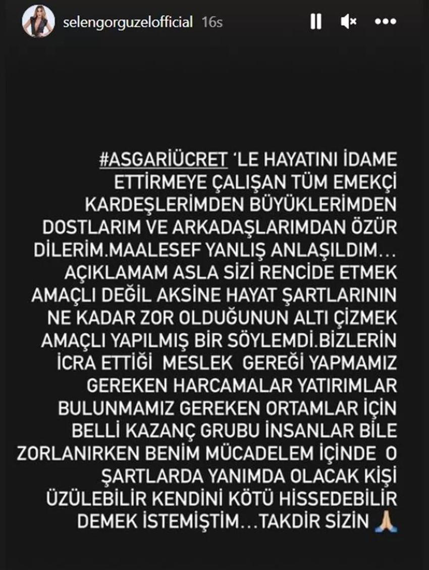 Selen Görgüzel olay olan sözleri hakkında açıklamada bulundu: Maalesef yanlış anlaşıldım