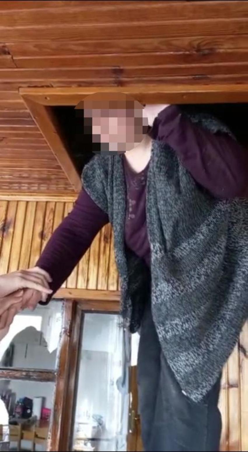 Firari kadın tavan arasında yakalandı! Kendine gizli bölme yapmış