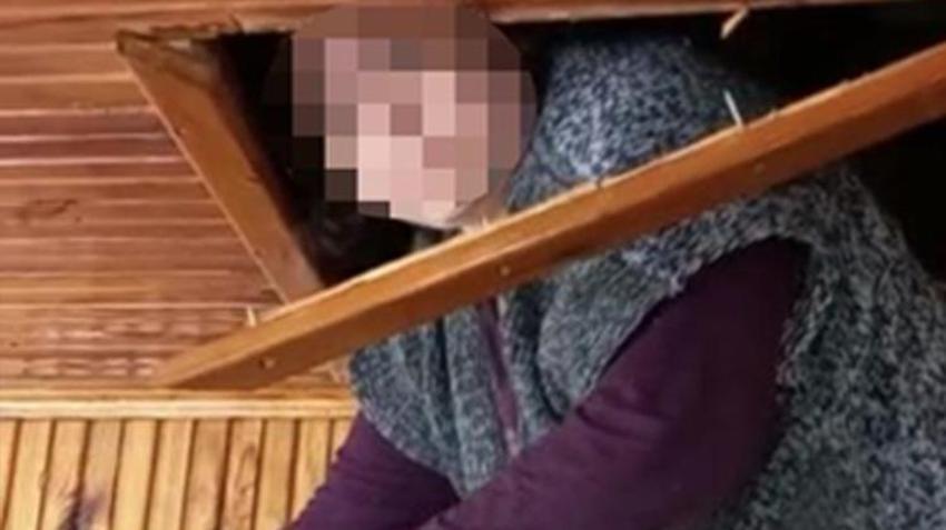 Firari kadın tavan arasında yakalandı! Kendine gizli bölme yapmış