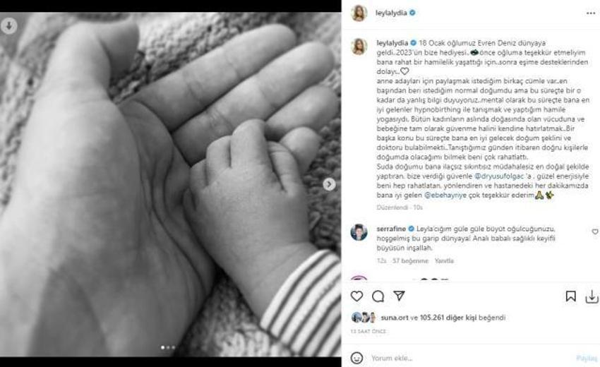 Leyla Lydia Tuğutlu, suda doğum yaptığı anları paylaştı!
