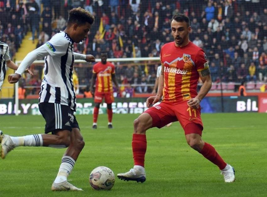 Galatasaray'dan sonra Beşiktaş'tan da müthiş seri! Kayseri'de 2 gol 1 kırmızı