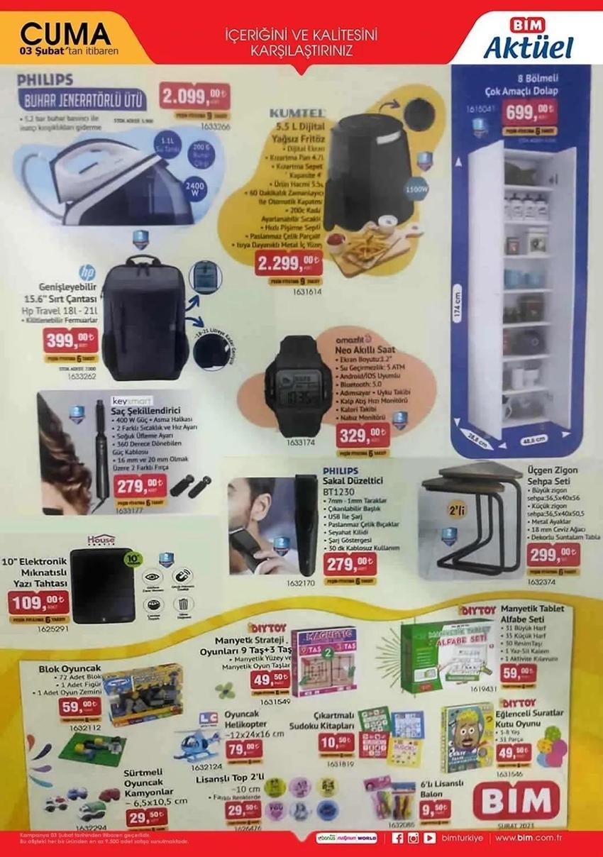 BİM 3 Şubat 2023 aktüel katalog yayınlandı! BİM aktüel ürünlerde neler var? BİM 3 Şubat katalog fiyat listesi