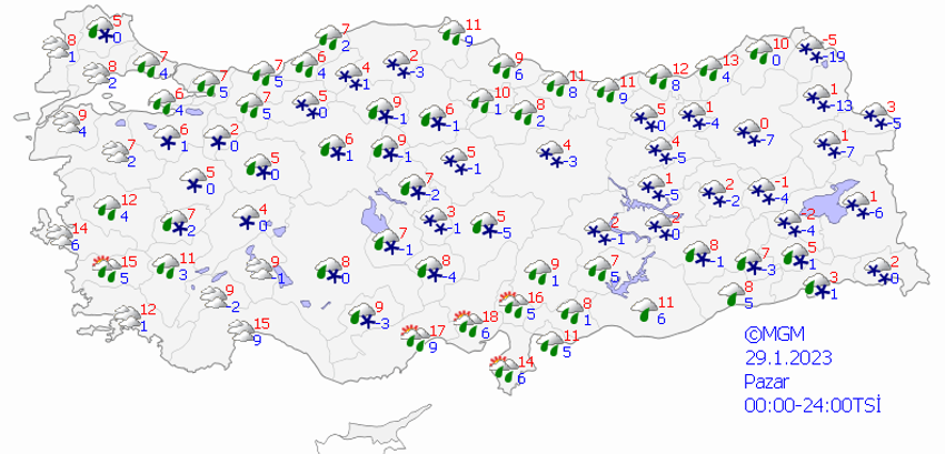 Kar yağışı 81 ili vuracak! Günlerce sürecek kar yağışı salı günü itibarıyla başlıyor