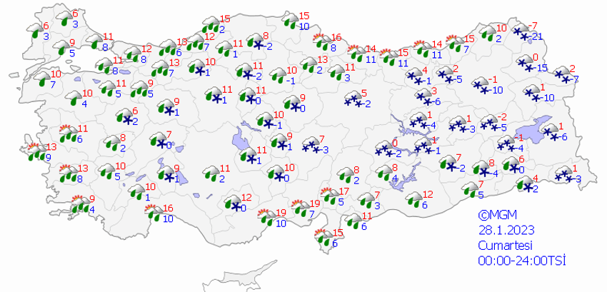 Kar yağışı 81 ili vuracak! Günlerce sürecek kar yağışı salı günü itibarıyla başlıyor