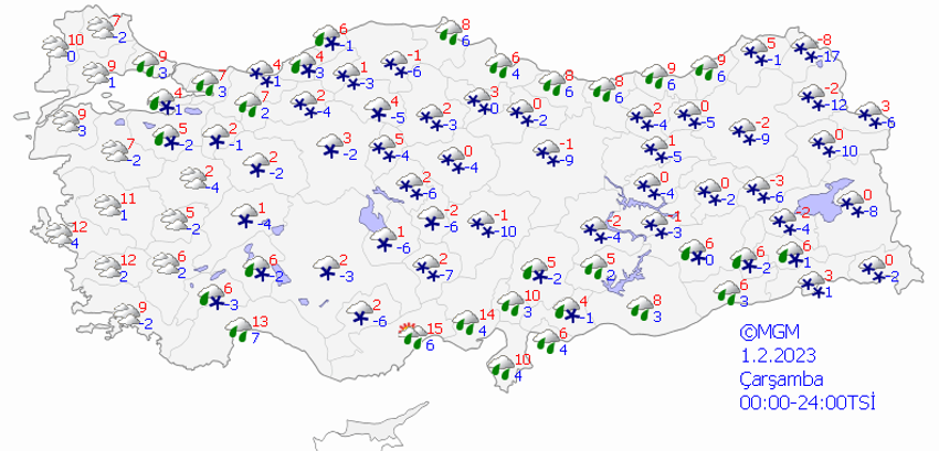 Kar yağışı 81 ili vuracak! Günlerce sürecek kar yağışı salı günü itibarıyla başlıyor