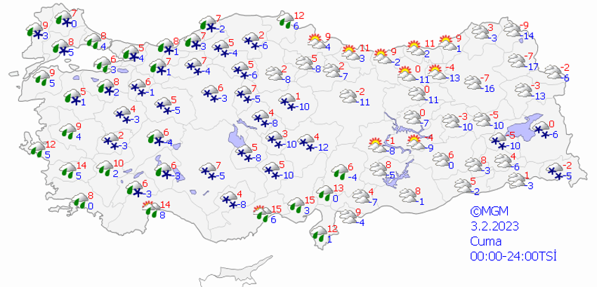 Kar ve soğuk hava dalgası başladı! Meteoroloji son dakika il il duyurdu, haritada böyle göründü