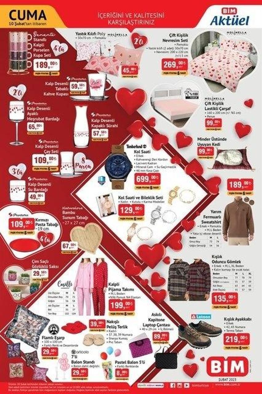 BİM'de Sevgililer Günü indirimli ürünleri var! BİM 10 Şubat aktüel katalog yayınlandı