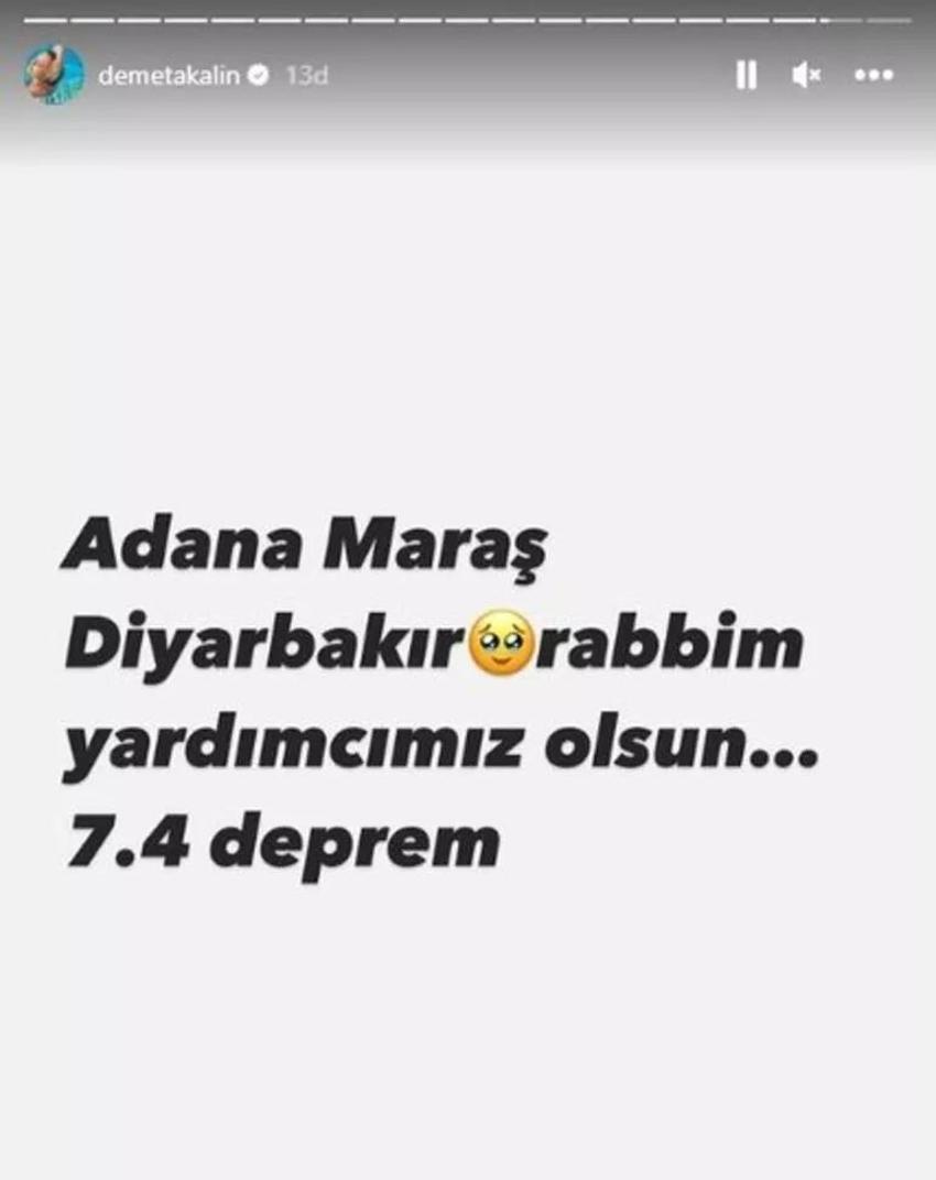 Deprem sonrası ünlülerden geçmiş olsun mesajları