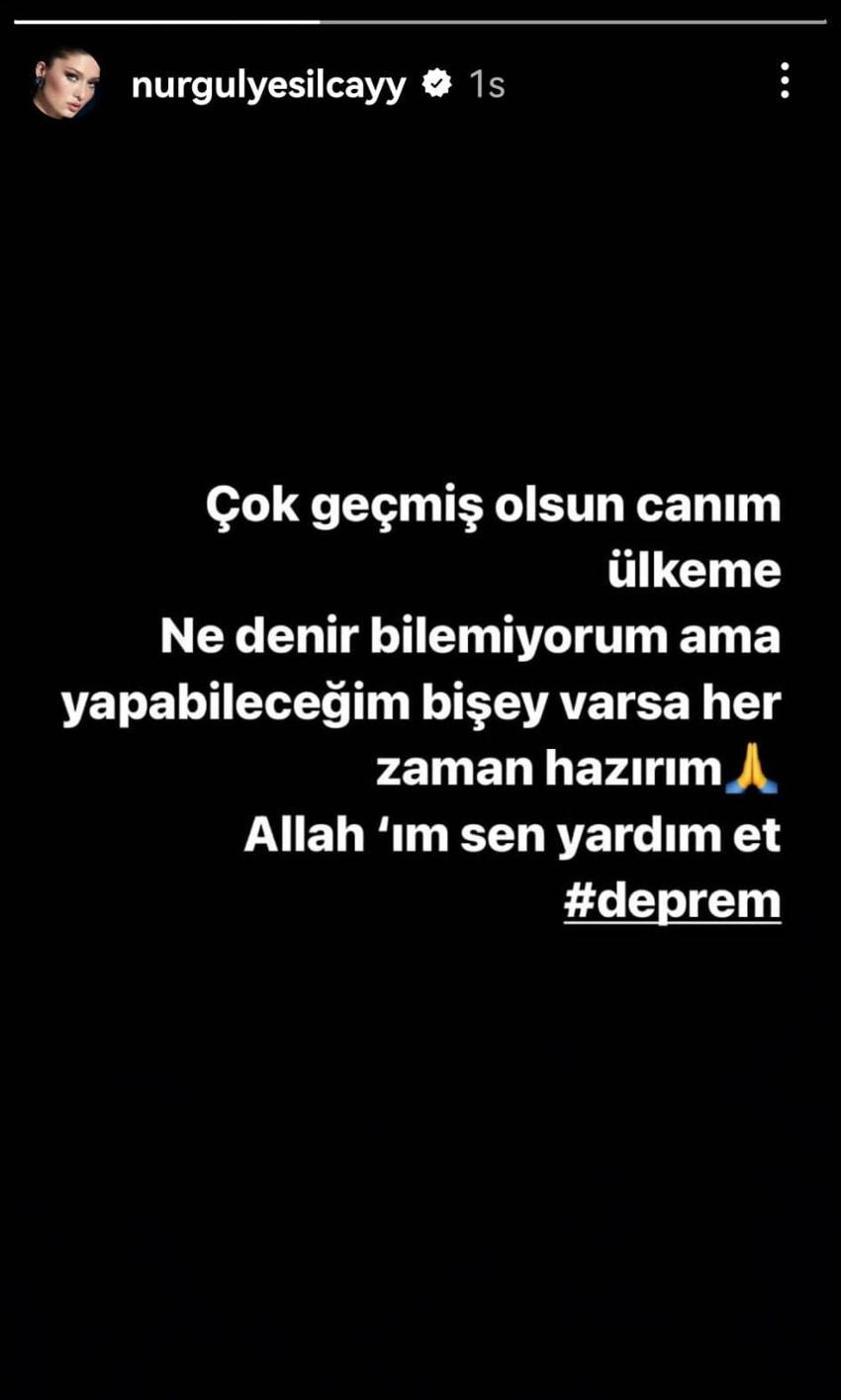 Deprem sonrası ünlülerden geçmiş olsun mesajları
