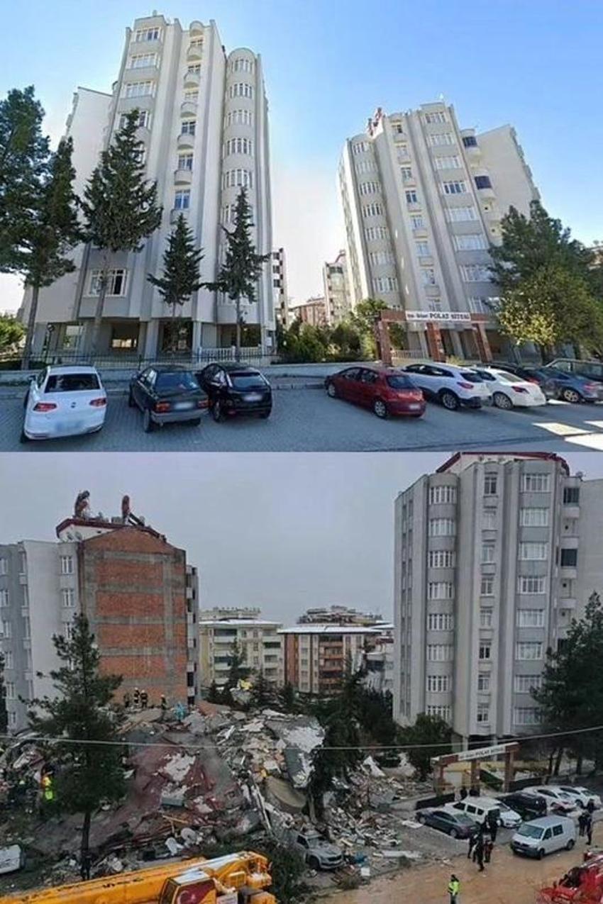 Öncesi ve sonrası: Deprem felaketinin boyutu ilk kez böyle görüntülendi!