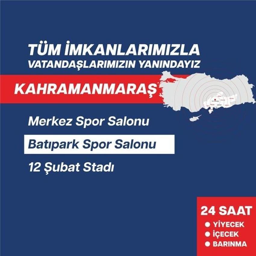 Deprem bölgesinde hizmette olan tesisler belli oldu! Kara kış gününde depremzedelere kapı açıldı