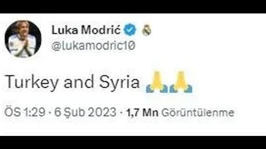 Mahrez, Modric, İcardi, Alex de Souza, Talisca... Spor camiasından Türkiye'ye deprem mesajları