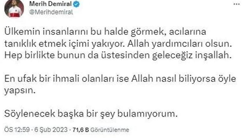 Mahrez, Modric, İcardi, Alex de Souza, Talisca... Spor camiasından Türkiye'ye deprem mesajları