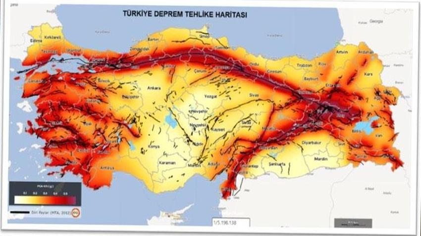 Türkiye deprem risk fay hattı haritası! Türkiye'de fay hatları neler, Doğru Anadolu bölgesi fay hattı hangi illerden geçiyor, evimin altından geçiyor mu? Deprem risk ve fay hattı haritası!