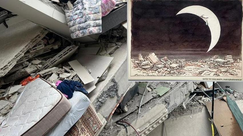 Charlie Hebdo'nun skandal deprem karikatürüne en güzel cevap Yunanistan'dan geldi!