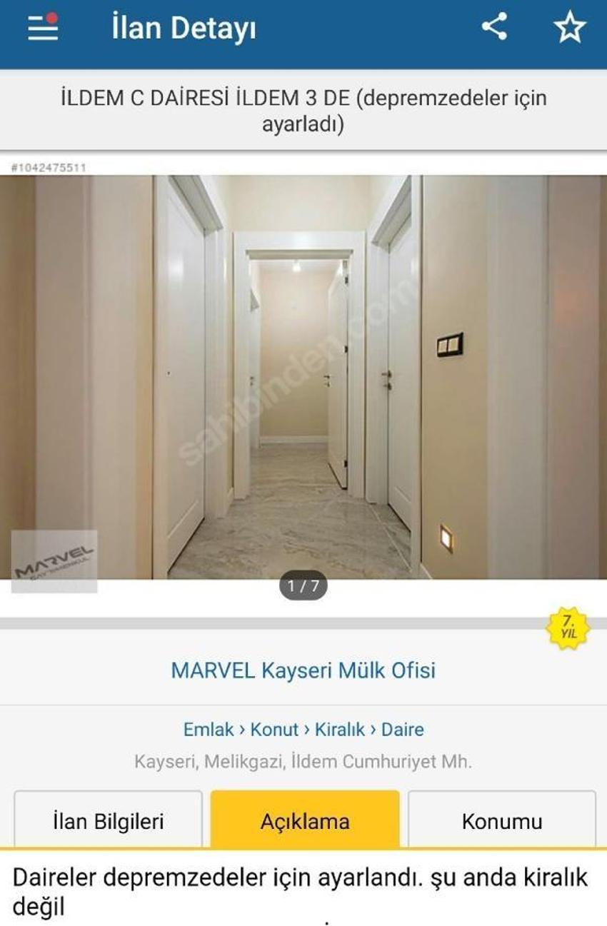 Kiralık evler depremzedeler için ücretsiz ilana dönüştü