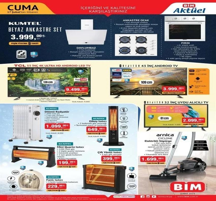 BİM 17 Şubat 2023 katalog yayınlandı! BİM deprem haftası katalogunda ısıtıcı, eşofman, ayakkabılar indirim listesinde