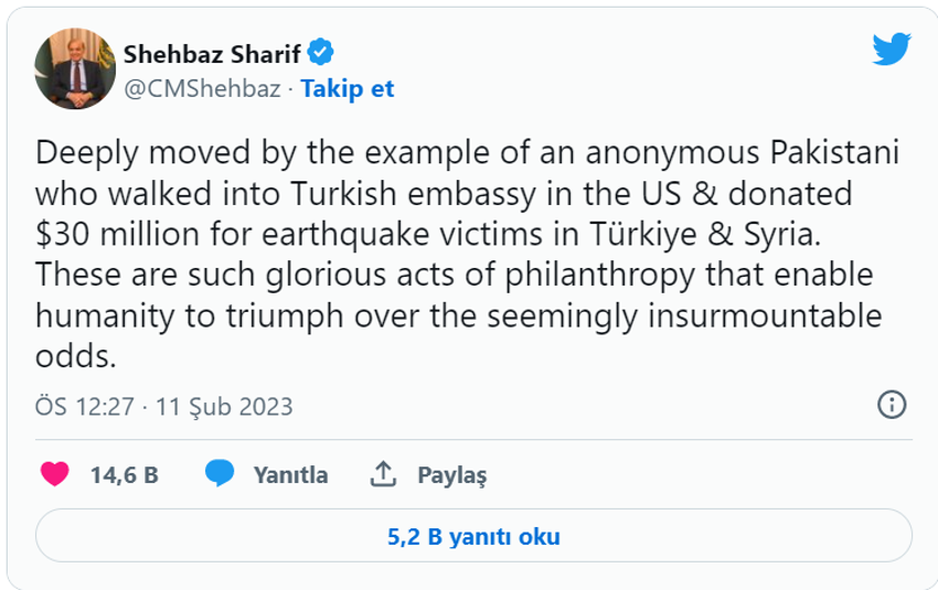 30 milyon dolar ne kadar, kaç TL? Türkiye’ye 30 milyon dolar bağış yapan Pakistanlı iş adamı kim, kimliği belli mi?