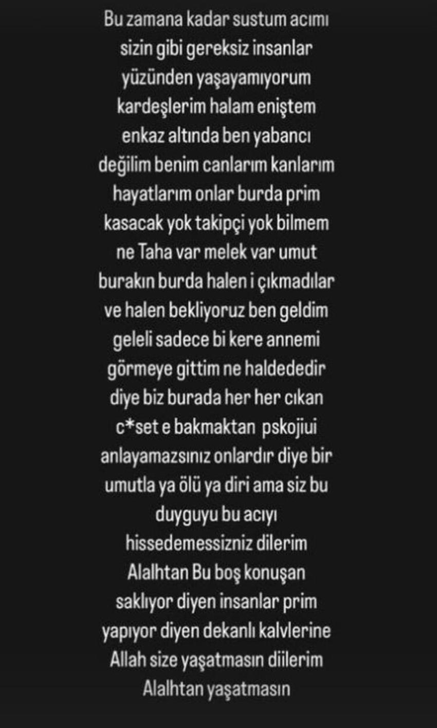 Taha Duymaz'ın ablasından yeni bir paylaşım geldi!