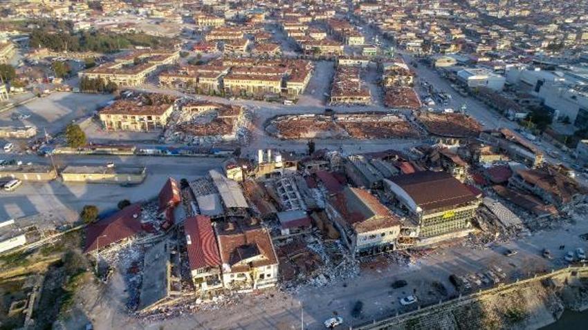 Antakya'daki büyük yıkım dron ile görüntülendi  
