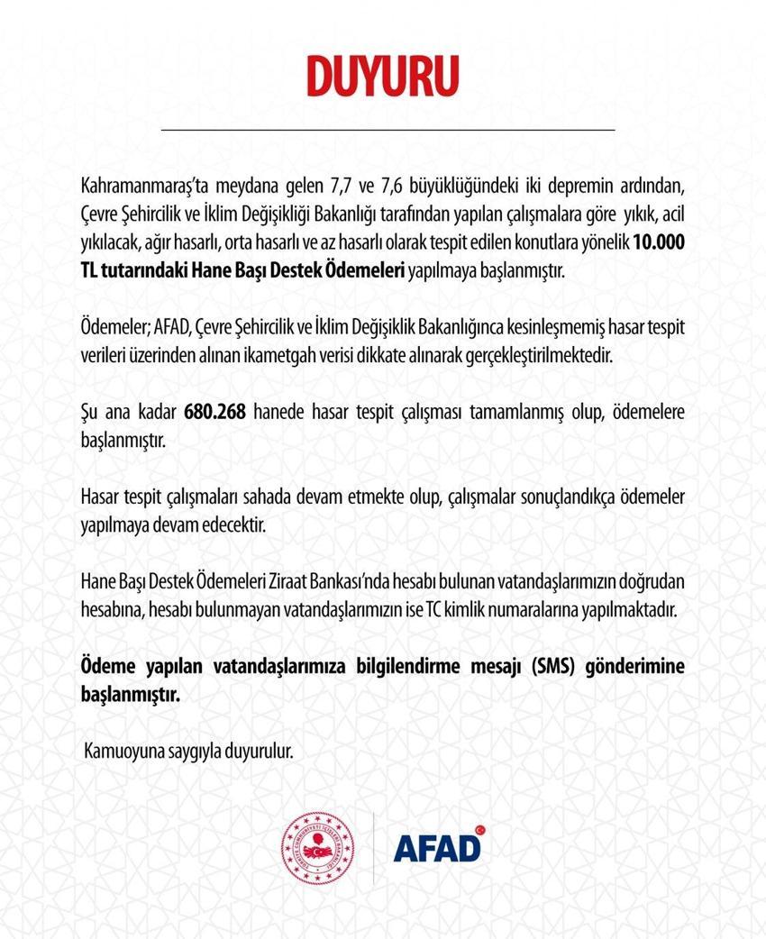 Hasarsız binalara yardım var mı? Depremde hasar görmeyen binalar için 10 bin TL yardım verilecek mi? 