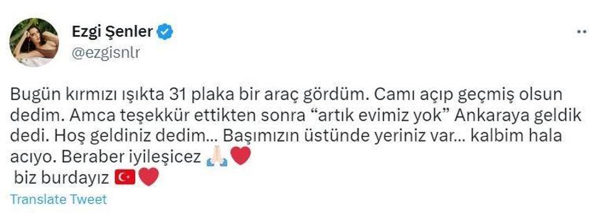Ezgi Şenler'den 'Keşke evinizde misafir etseydiniz' yorumuna yanıt