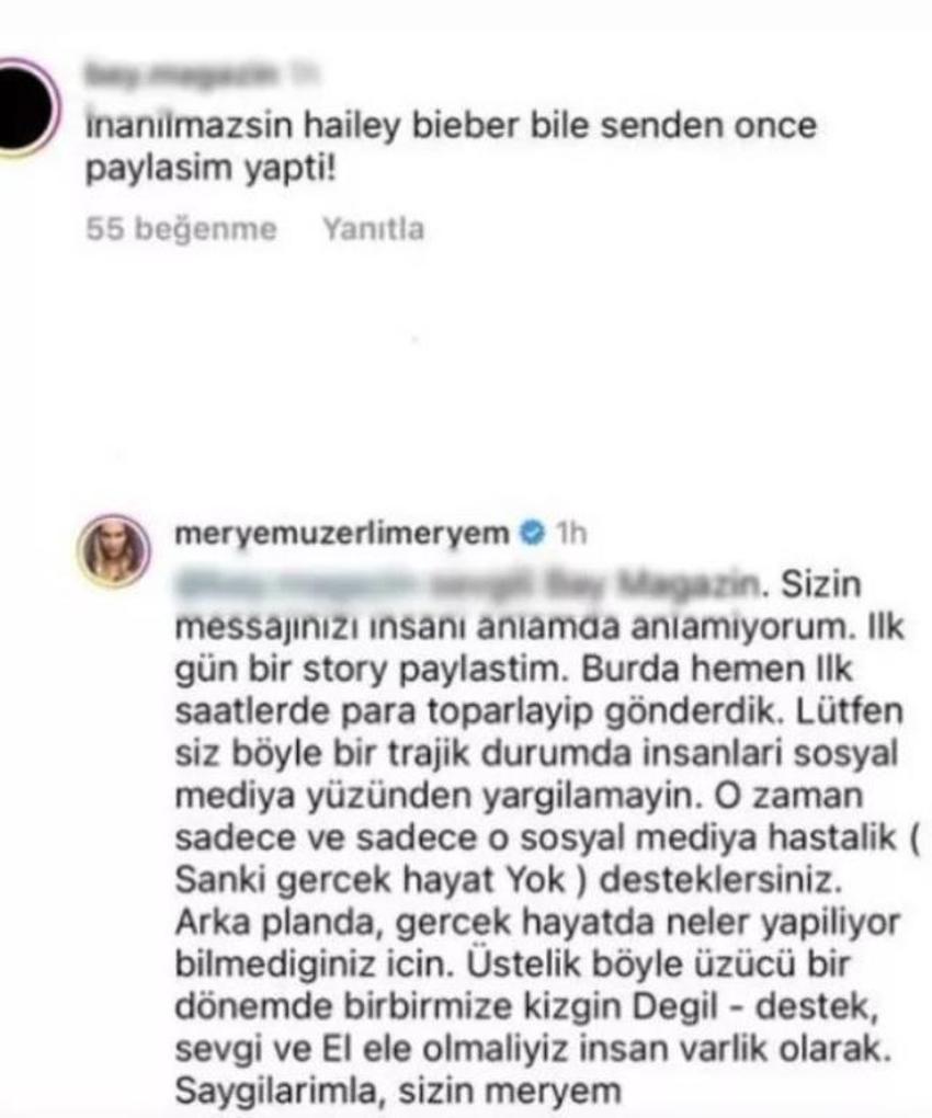 Meryem Uzerli eleştirilere yanıt verdi! 'İnsani anlamda anlamıyorum'