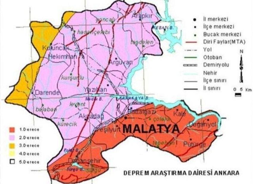 Malatya fay hattı haritası! Malatya fayı nerelerden geçiyor? Malatya fayı kırıldı mı, aktif mi, en son ne zaman kırıldı?
