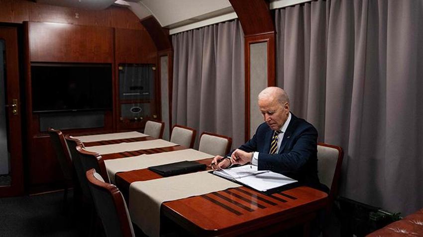 Biden'ın trenle 'gizli' Ukrayna yolculuğu! Putin'den misilleme, dünyaya ilan etti