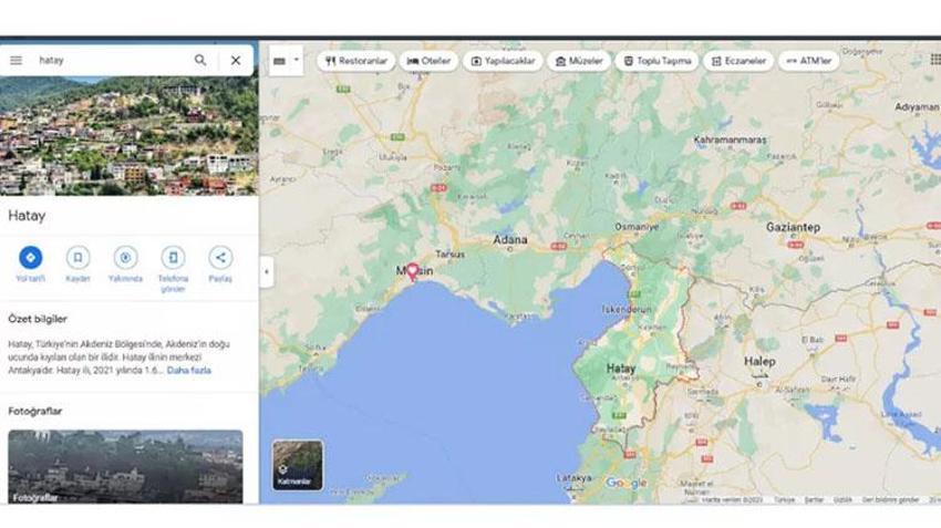 Google Hatay’ı haritadan sildi mi? Hatay Google Haritalarda var mı, yok mu? Google Hatay haritası