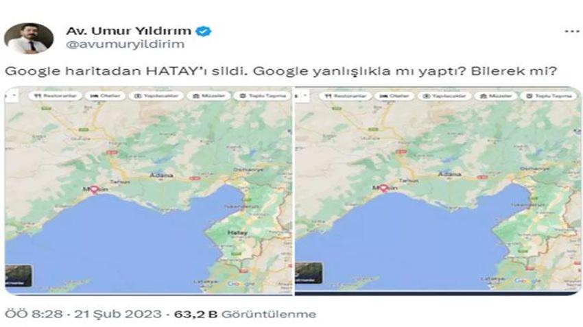 Google Hatay’ı haritadan sildi mi? Hatay Google Haritalarda var mı, yok mu? Google Hatay haritası
