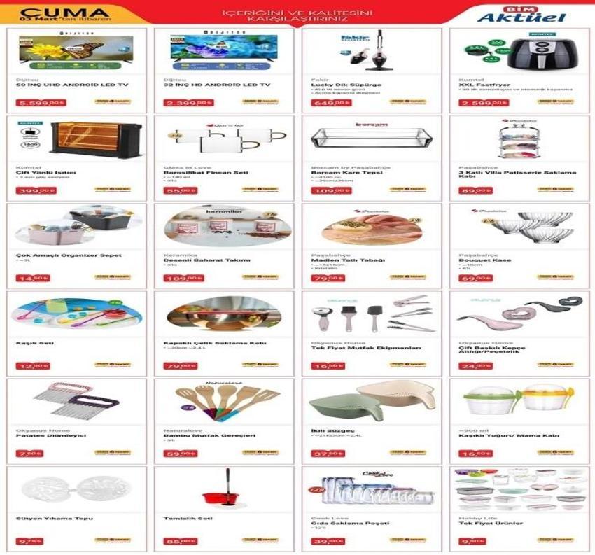BİM aktüel katalog 3 Mart 2023 yayınlandı! İndirimli ürünler listesinde çelik saklama kabı 69 TL, kaşık seti 12 TL