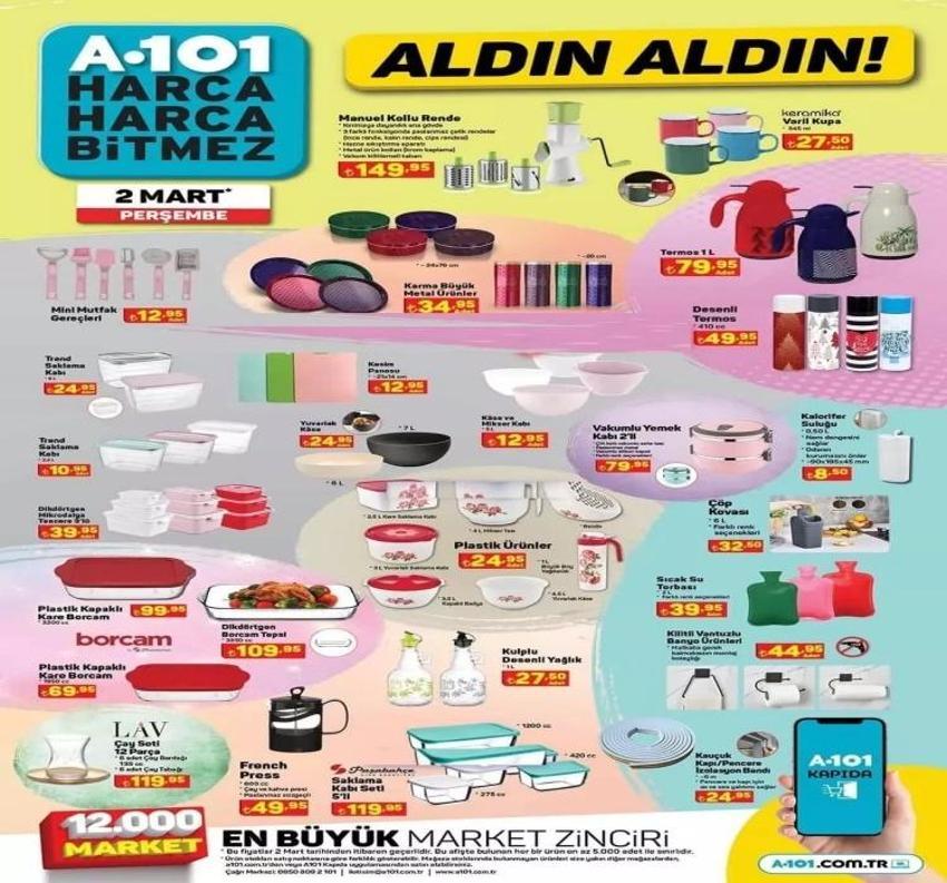 A101 katalog 2 Mart 2023 yayınlandı! İndirimli ürünler listesinde 32'li tuvalat kağıdı 89 TL, 1 Litre süt 13 TL...